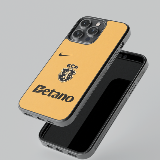 Capa protetora em TPU com estampado do equipamento alternativo do Sporting 2026/2027
