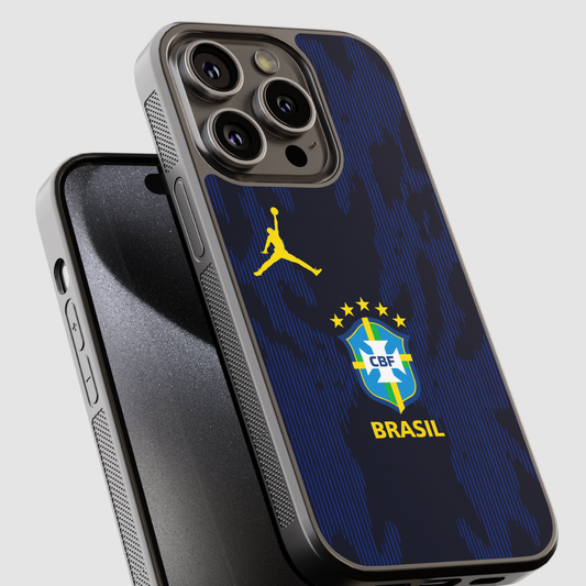 Capa protetora em TPU com estampado da Seleção Brasileira 2026