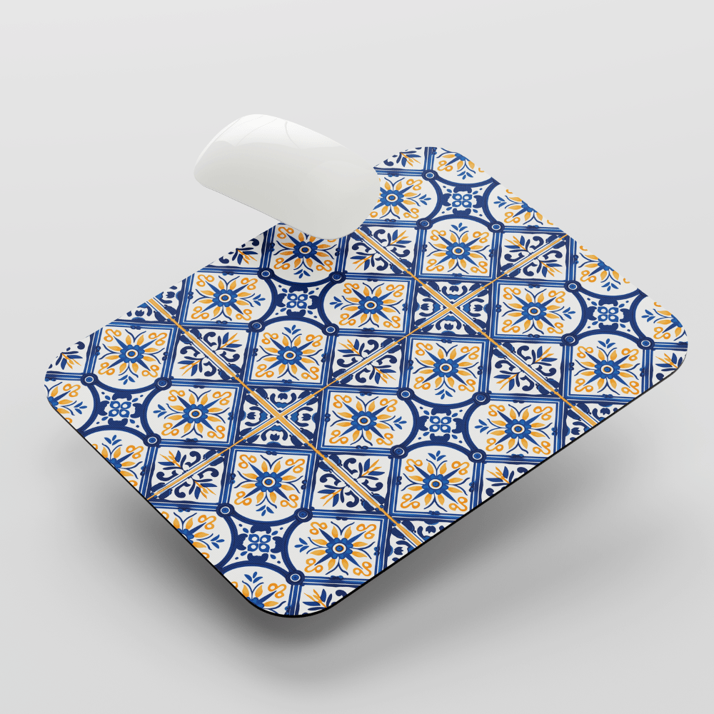 Tapete de rato com azulejo português, base antiderrapante