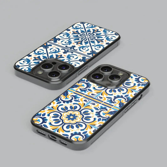 Capa protetora em TPU com estampado de azulejo português