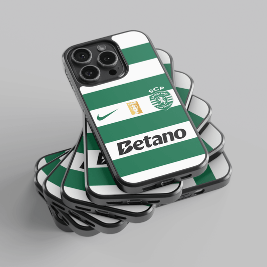 Capa protetora em TPU com estampado do equipamento do Sporting 2025/2026