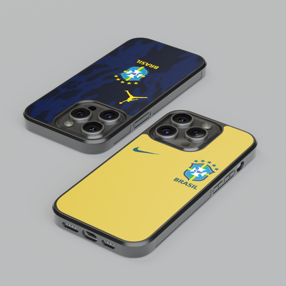 Capa de telemóvel resistente com design da Seleção Brasileira 2026