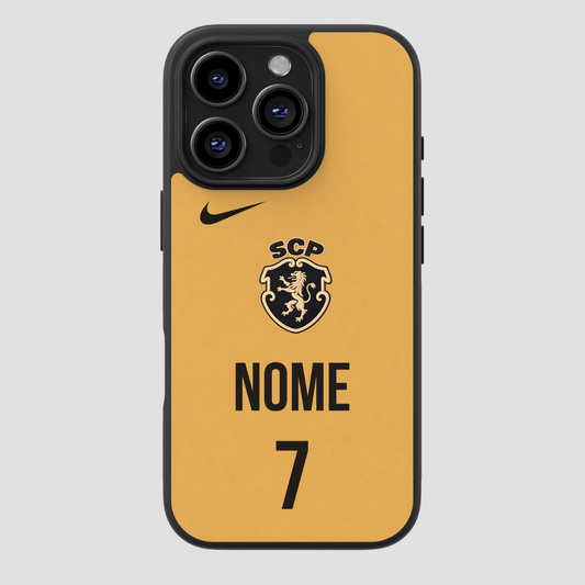 Capa personalizável Sporting Alternativa com espaço para nome e número, marca CASE IT UP