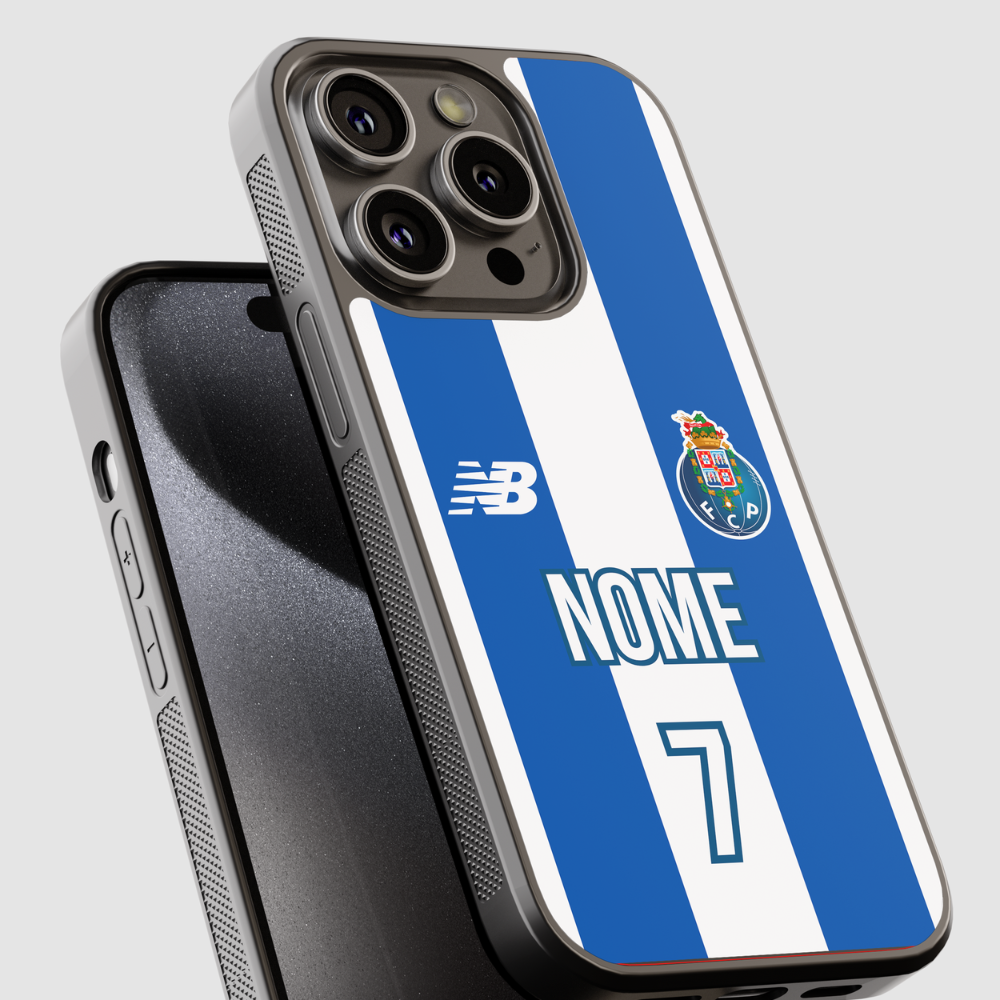 Capa de telemóvel personalizada CASE IT UP com nome e número, design FC Porto 2026/2027
