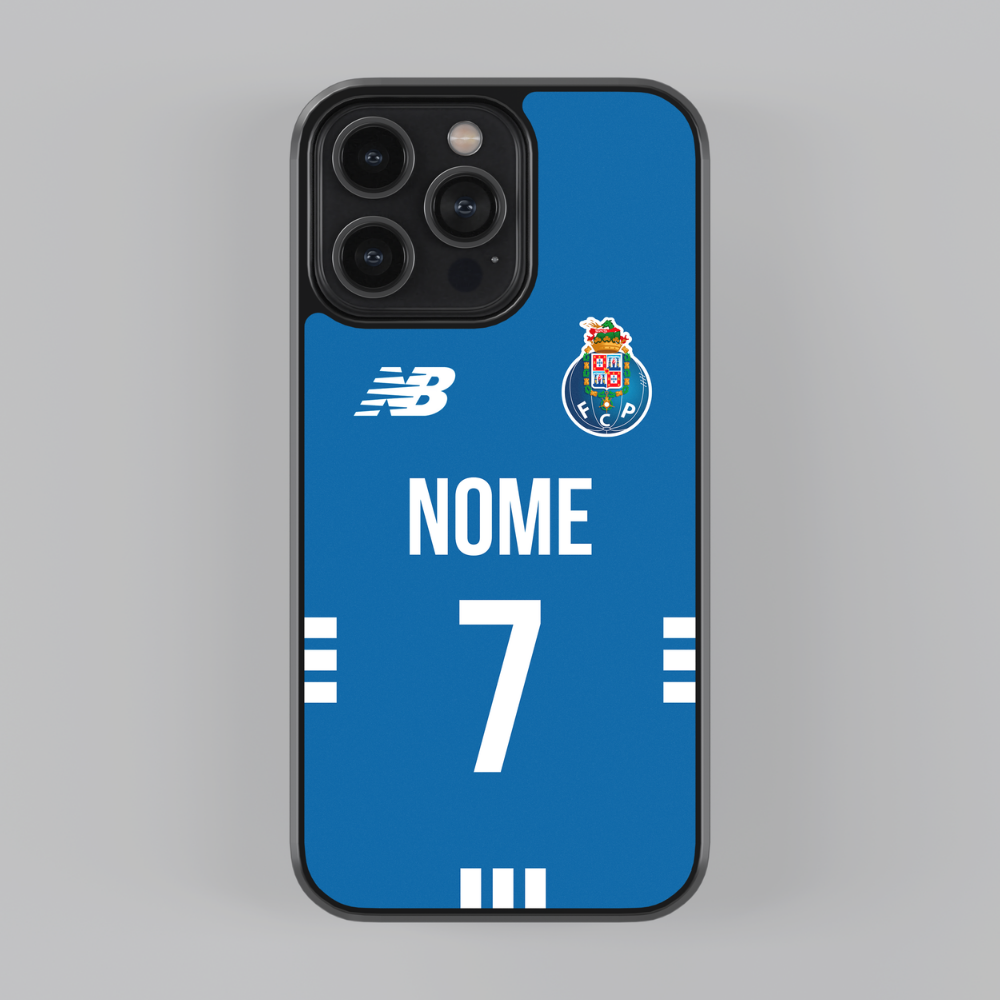 Capa personalizável do FC Porto com espaço para nome e número, marca CASE IT UP