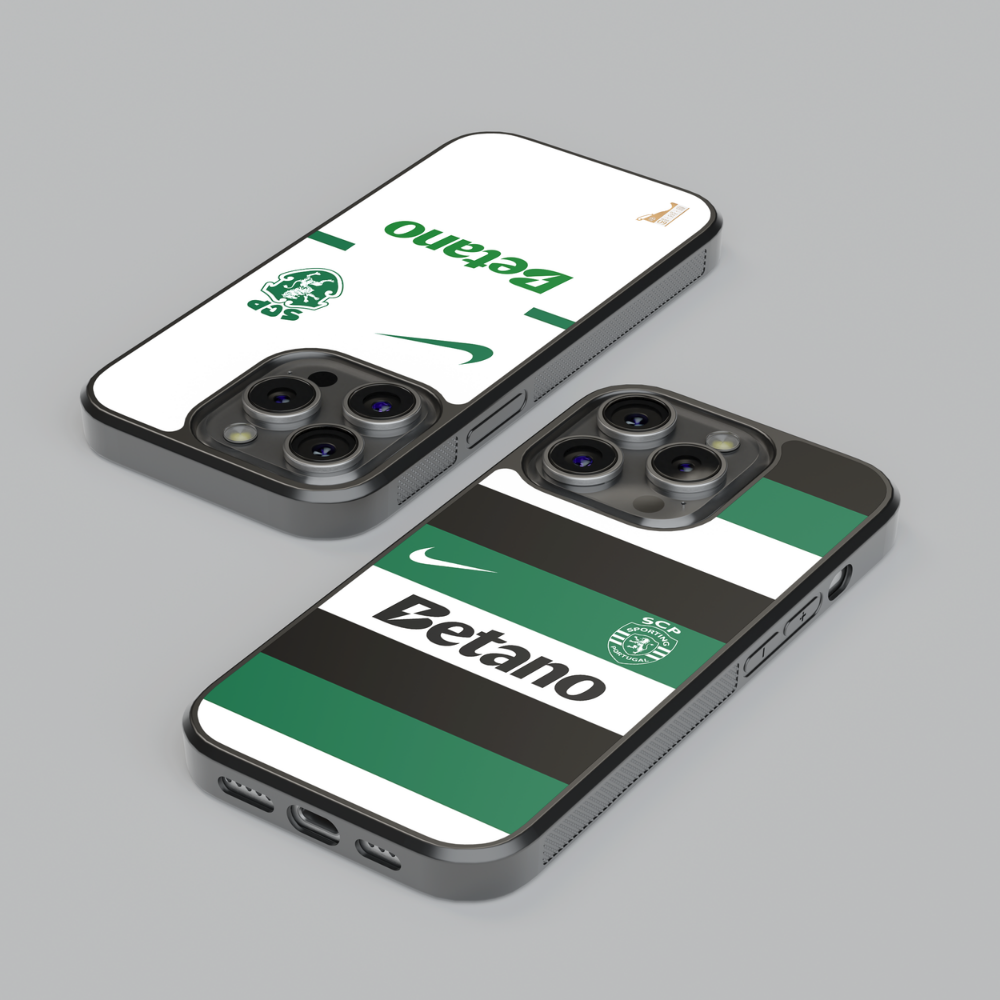 Capa de telemóvel CASE IT UP com design inspirado no equipamento do Sporting 2024/2025