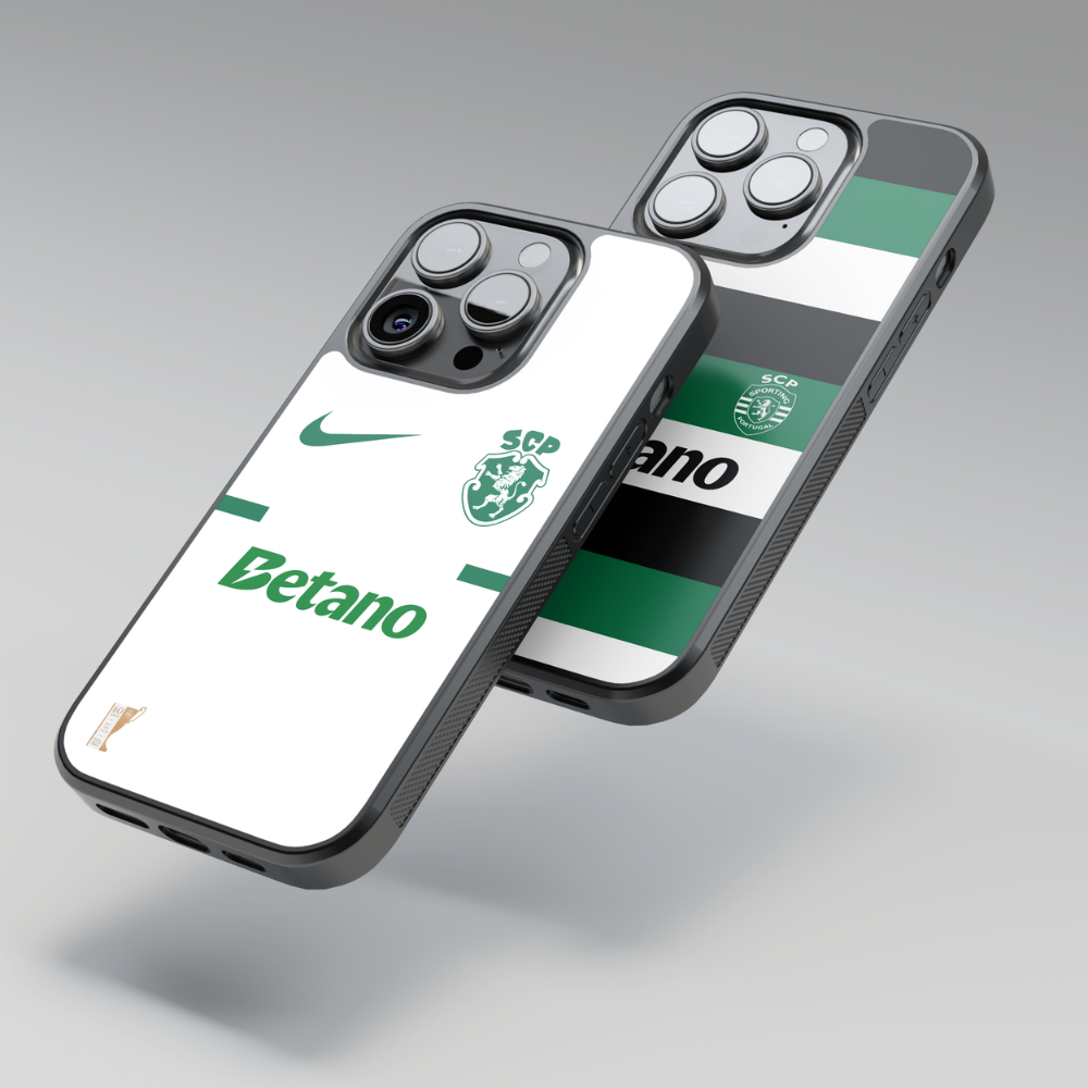 Capa protetora em TPU com estampado do equipamento do Sporting 2024/2025