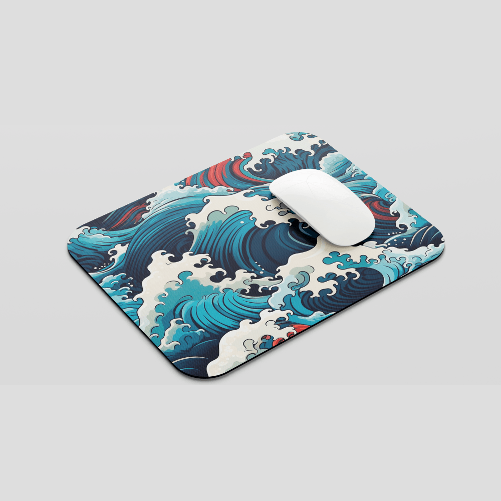 Tapete de rato CASE IT UP com design dramático do oceano