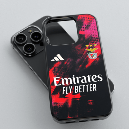 Capa protetora em TPU com estampado do terceiro equipamento do Benfica 2026/2027