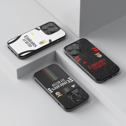 Capa de telemóvel resistente com design do equipamento do Benfica 2024/2025