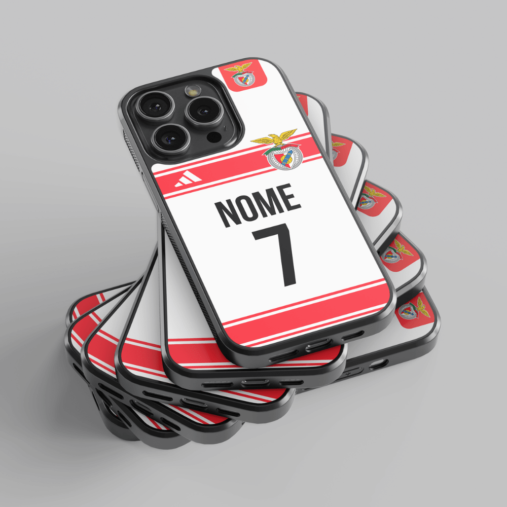 Capa de telemóvel personalizada CASE IT UP com nome e número, design Benfica