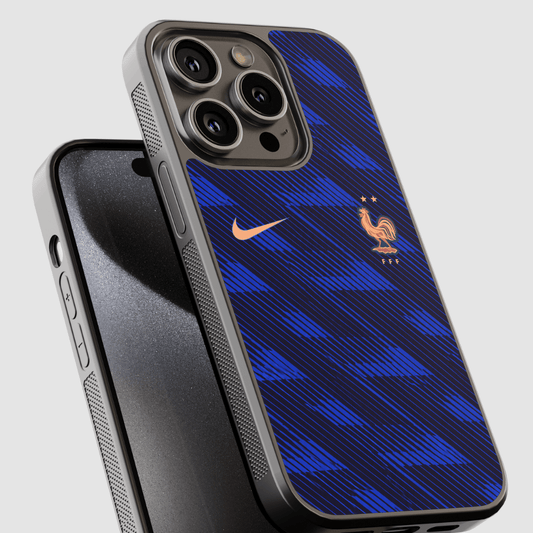 Capa de telemóvel CASE IT UP com design inspirado no equipamento da Seleção Francesa 2026
