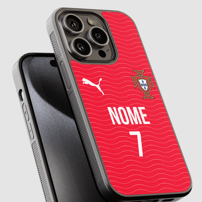 Capa personalizável da Seleção Portuguesa com espaço para nome e número, marca CASE IT UP