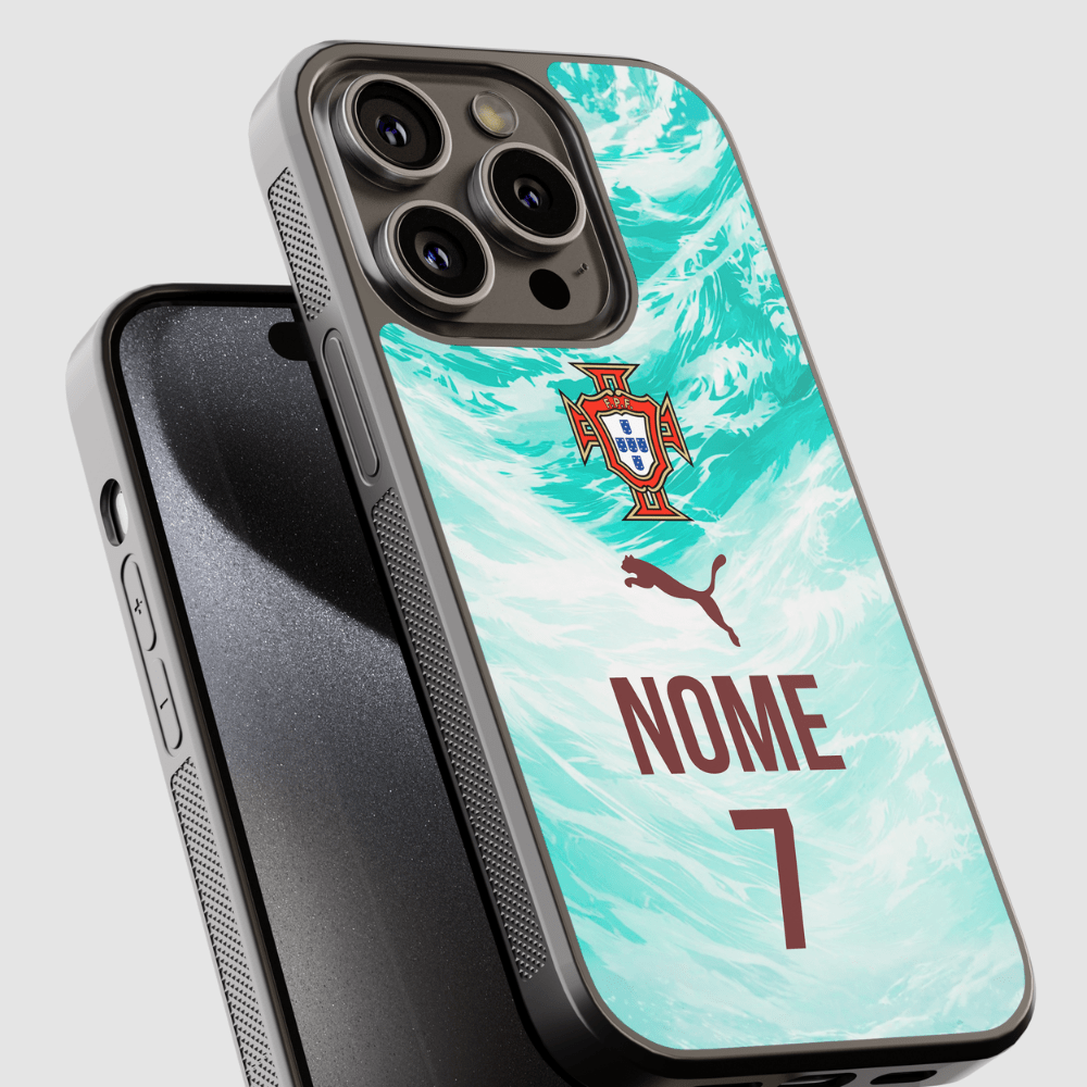Capa de telemóvel personalizada CASE IT UP com nome e número, design Seleção Portuguesa