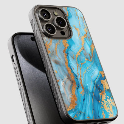 Capa CASE IT UP dourado e azul, vista adicional
