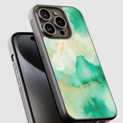 Capa de telemóvel CASE IT UP, design Verde Dourado