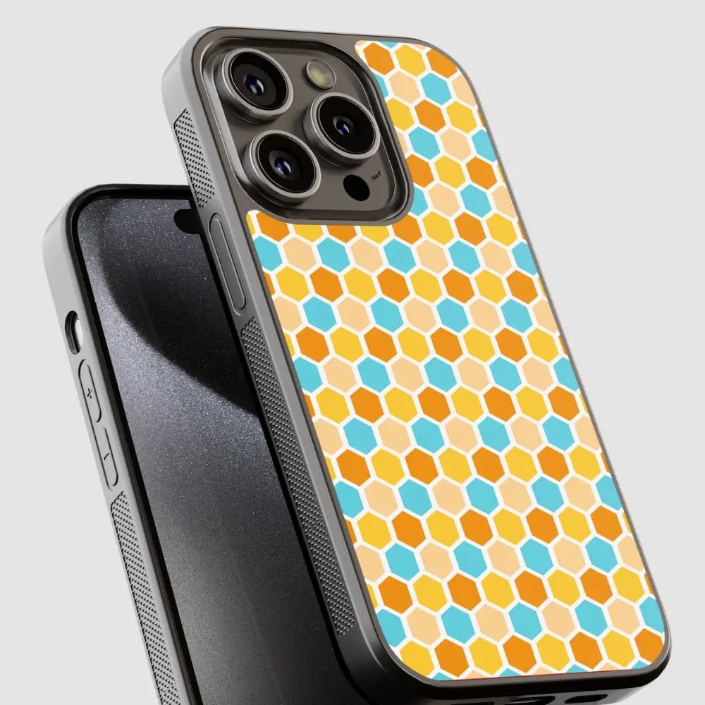 Capa de telemóvel resistente com design dourado
