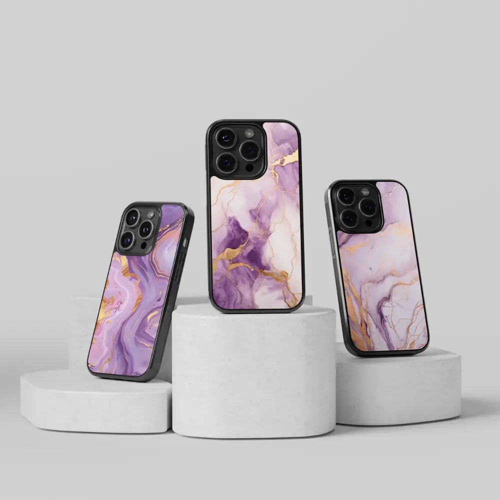 Capa de telemóvel CASE IT UP com design dourado e roxo
