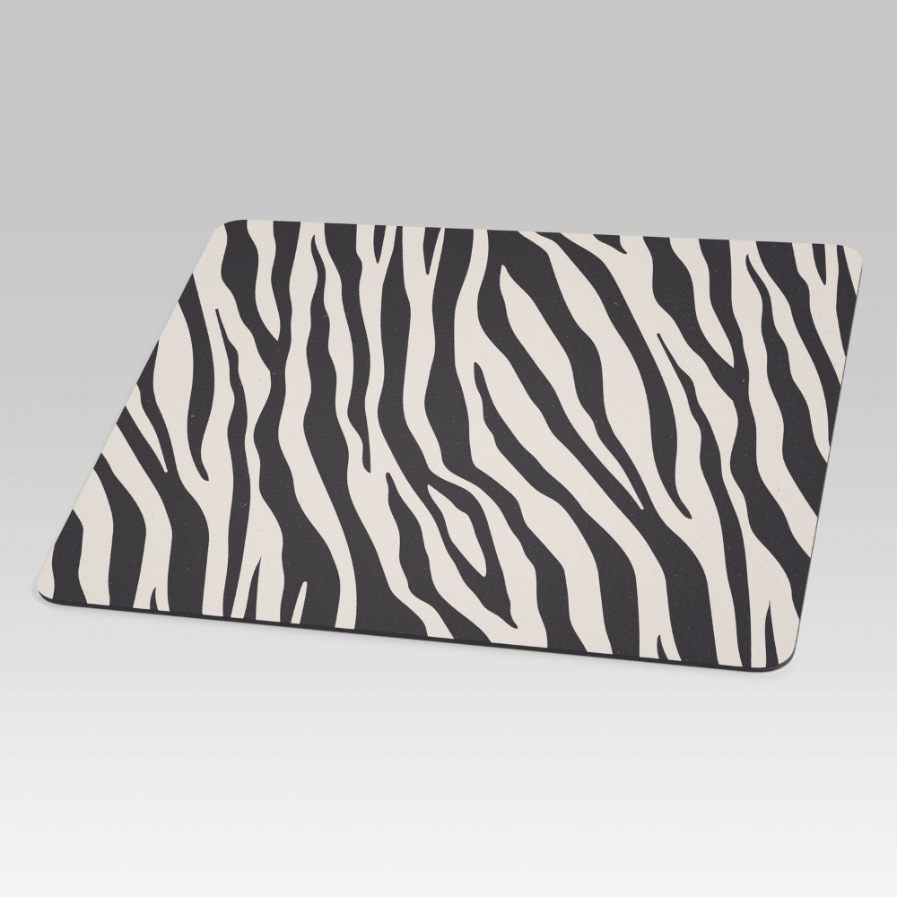 Tapete de rato com estampado animal, base antiderrapante