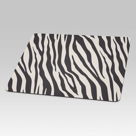 Tapete de rato com estampado animal, base antiderrapante