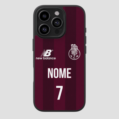 Capa personalizável FC Porto Alternativo com espaço para nome e número, marca CASE IT UP