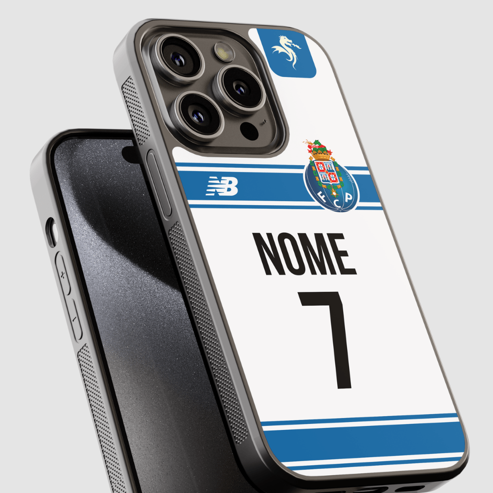 Capa de telemóvel personalizada CASE IT UP com nome e número, design FC Porto