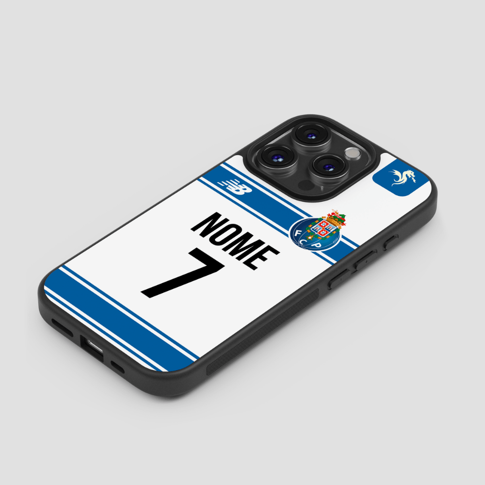 Capa personalizável do FC Porto com espaço para nome e número, marca CASE IT UP