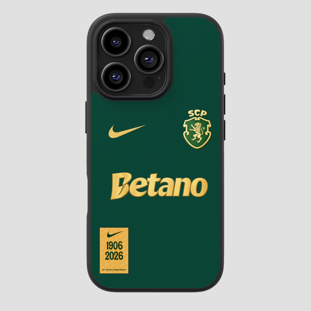 Capa protetora em TPU com estampado comemorativo Sporting 120 Anos