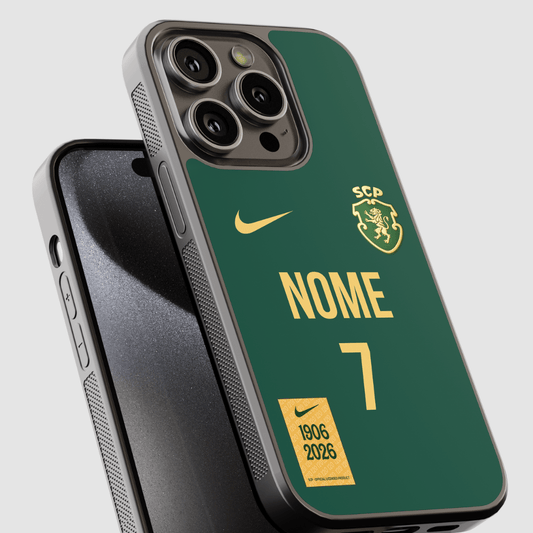Capa de telemóvel personalizada CASE IT UP com nome e número, edição Sporting 120 Anos