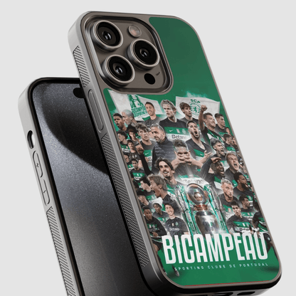Capa de telemóvel CASE IT UP com design exclusivo Sporting Bicampeão