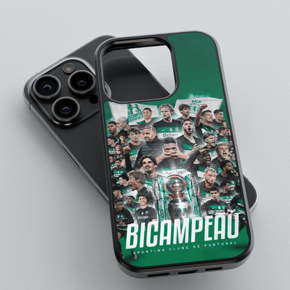 Capa de telemóvel resistente com design Sporting Bicampeão