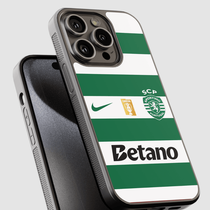 Capa de telemóvel CASE IT UP com design inspirado no equipamento do Sporting 2025/2026