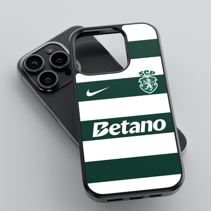 Capa protetora em TPU com estampado do equipamento do Sporting 2026/2027